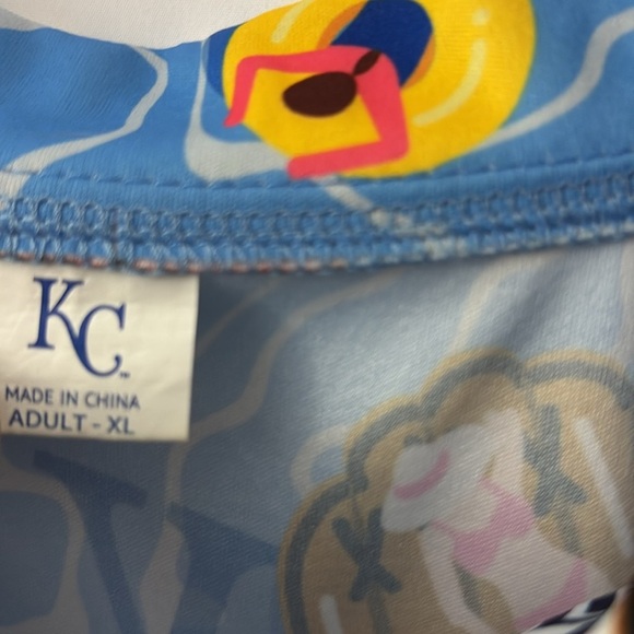 Kansas City Royals Hawaiian Button Down Short Sleeve Size XL Miller Lite - Picture 7 of 8